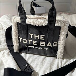 Marc Jacobs Black and Cream Tote Bag
